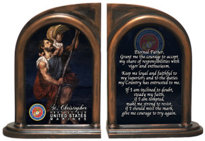 St. Christopher Marines II Bookends St. Christopher Marines II Bookends