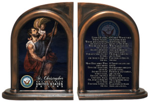 St. Christopher Navy II Bookends St. Christopher Navy II Bookends