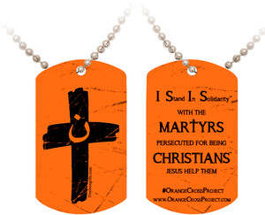 Orange Cross Project Martyr Solidarity Dog Tag Orange Cross Project Martyr Solidarity Dog Tag