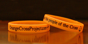 Orange Cross Project Silicone Wristband Orange Cross Project Silicone Wristband