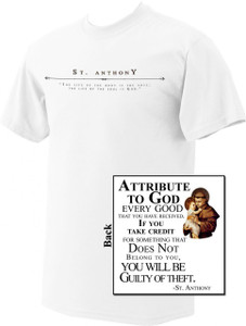 St. Anthony with Jesus Full Color T-Shirt St. Anthony with Jesus Full Color T-Shirt
