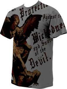 St. Michael the Archangel Graphic Poly T Shirt - Catholic to the