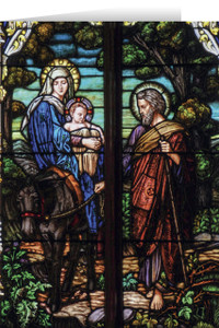 Flight into Egypt Stained Glass Christmas Cards (25 Cards) Flight into Egypt Stained Glass Christmas Cards (25 Cards)