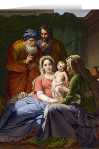 Holy Family with Grandparents Joachim and Anne Greeting Cards Holy Family with Grandparents Joachim and Anne Greeting Cards