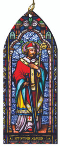 St. Stanislaus Stained Glass Wood Ornament St. Stanislaus Stained Glass Wood Ornament
