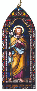 St. Joseph, Foster Father of Jesus Stained Glass Wood Ornament St. Joseph, Foster Father of Jesus Stained Glass Wood Ornament