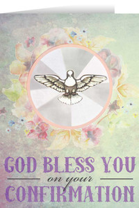 Spring Watercolor Dove Confirmation Greeting Card