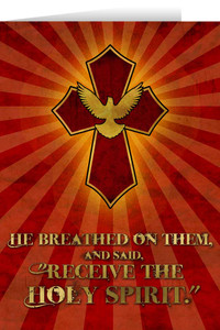 Receive the Holy Spirit Confirmation Greeting Card Receive the Holy Spirit Confirmation Greeting Card