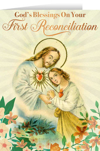 Sacred Heart First Reconciliation Greeting Card Sacred Heart First Reconciliation Greeting Card