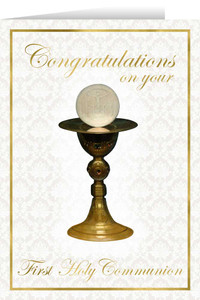 Chalice First Communion Greeting Card Chalice First Communion Greeting Card