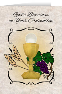 Chalice and Host Ordination Greeting Card Chalice and Host Ordination Greeting Card
