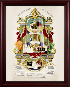 Traditional Sacraments of Initiation Record Certificate in Cherry Frame Traditional Sacraments of Initiation Record Certificate in Cherry Frame