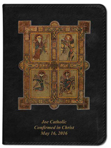 Personalized Catholic Bible with Book of Kells Cover - Black NABRE