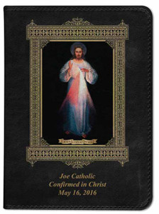 Personalized Catholic Bible with Divine Mercy Vilnius Original Cover - Black NABRE