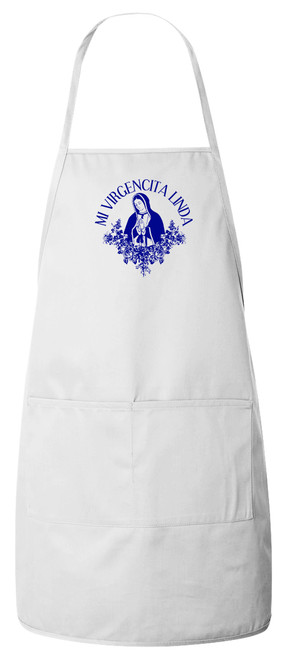 Our Lady Of Guadalupe Spanish Apron White Catholic To The