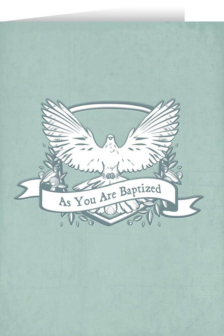 As You are Baptized Dove Baptism Greeting Card