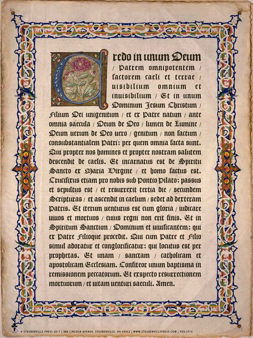 Latin Nicene Creed Poster