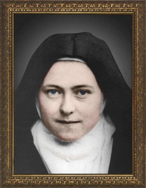St. Therese of Lisieux - Gold Framed Art - Catholic to the Max - Online ...