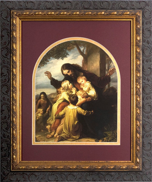 Jesus with the Children Framed Art