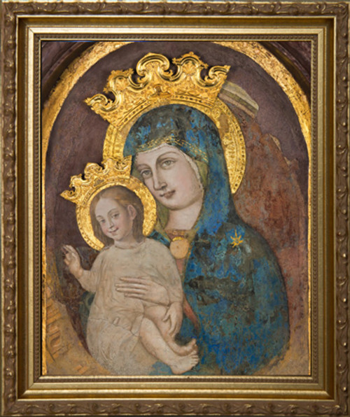 Mater Ecclesiae - Our Lady of the Column Restored - Gold Framed Art