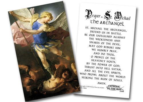 FREE Saint Michael the Archangel Holy Cards (pack of 50)