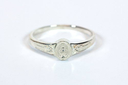 Sterling Silver Miraculous Medal Ring