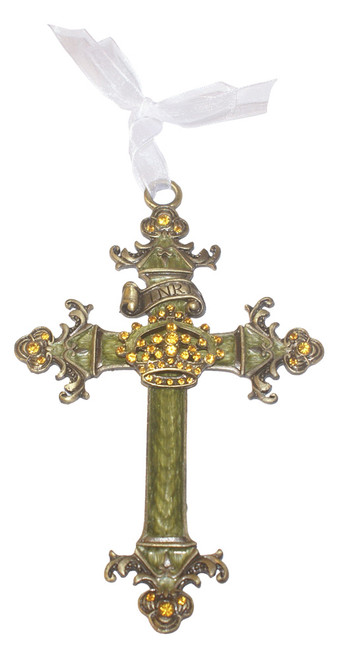 Large Cross Keychain in Bronze