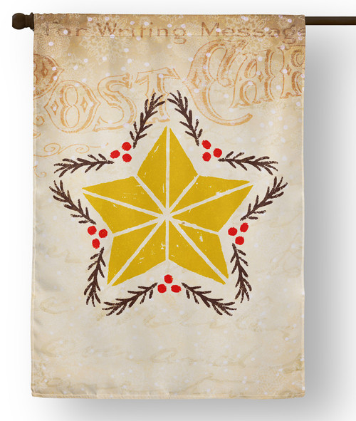 Vintage Star Outdoor House Flag