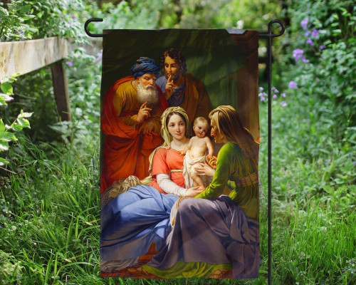 Holy Family with Grandparents Outdoor Garden Flag