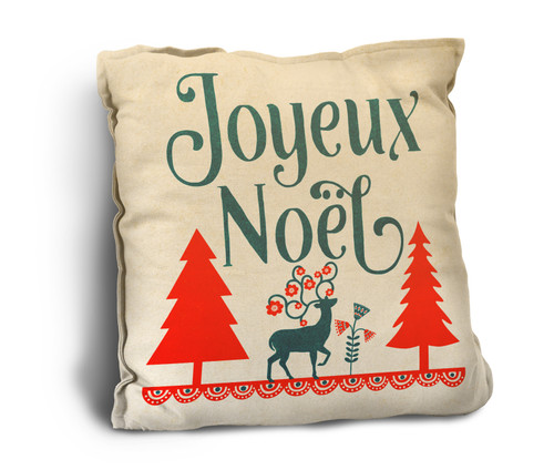 "Joyeux Noel" Rustic Pillow