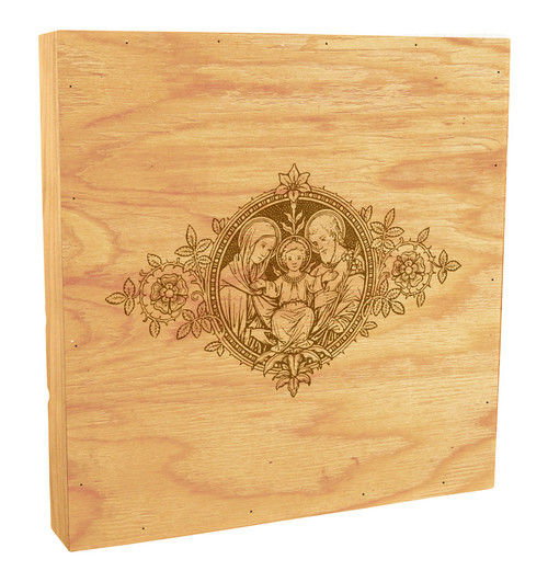 Holy Family Woodcut Rustic Box Art 