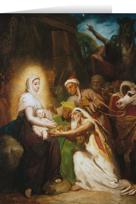 Adoration of the Magi by Theodore Chasseriau Christmas Cards  (25 Cards)