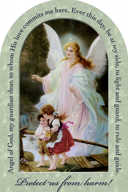 Guardian Angel Prayer Arched Magnet II