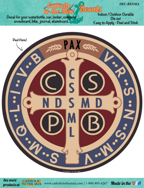 Benedictine Cross Decal Catholic to the Max Online Catholic Store