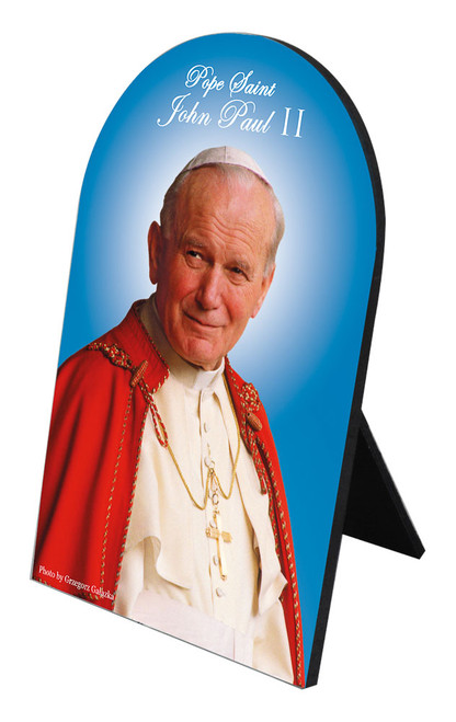 Pope St. John Paul II Arched Desk Plaque