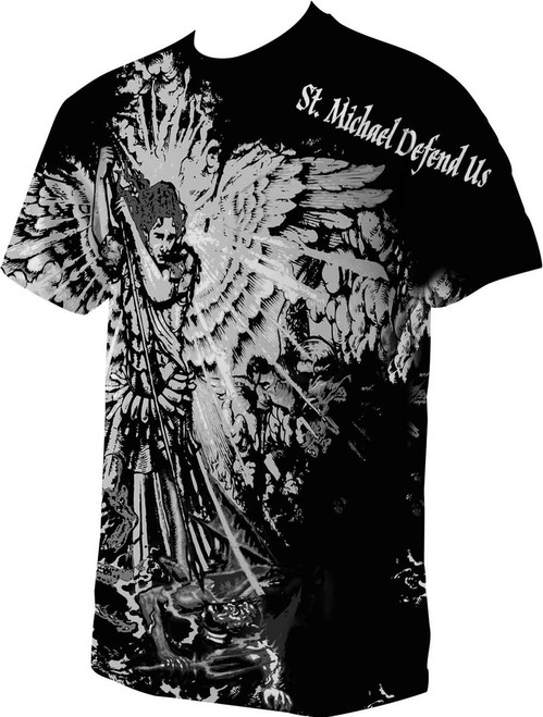 St. Michael Defend Us Full Color T-Shirt