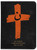 Personalized Catholic Bible with Orange Cross Cover - Black NABRE