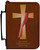 Personalized Bible Cover with Deacon's Cross Graphic - Tawny