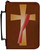 Personalized Bible Cover with Deacon's Cross Graphic - Tawny
