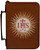 Personalized Bible Cover with Jesuit IHS Graphic - Tawny