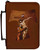 Personalized Bible Cover with St. Francis Tau Cross Graphic - Tawny