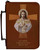 Personalized Bible Cover with Bread of Angels Cross Graphic - Tawny