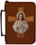 Personalized Bible Cover with Bread of Angels Cross Graphic - Tawny