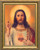 Antique Sacred Heart - Gold Framed Art