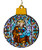 Our Lady Round Stained Glass Wood Ornament