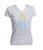 Marian Symbol Women's Cut V-Neck Heather T-Shirt