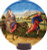 Flight into Egypt Round Desk Plaque Flight into Egypt Round Desk Plaque