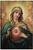 Immaculate Heart of Mary Rustic Wood Plaque