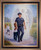 The Protector: Police Guardian Angel Framed Canvas