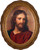 Christ at 33 by Hoffman - Oval Framed Canvas